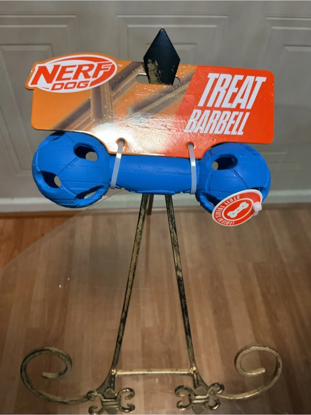 Nerf Dog Treat Barbell Bone 7”;  New!